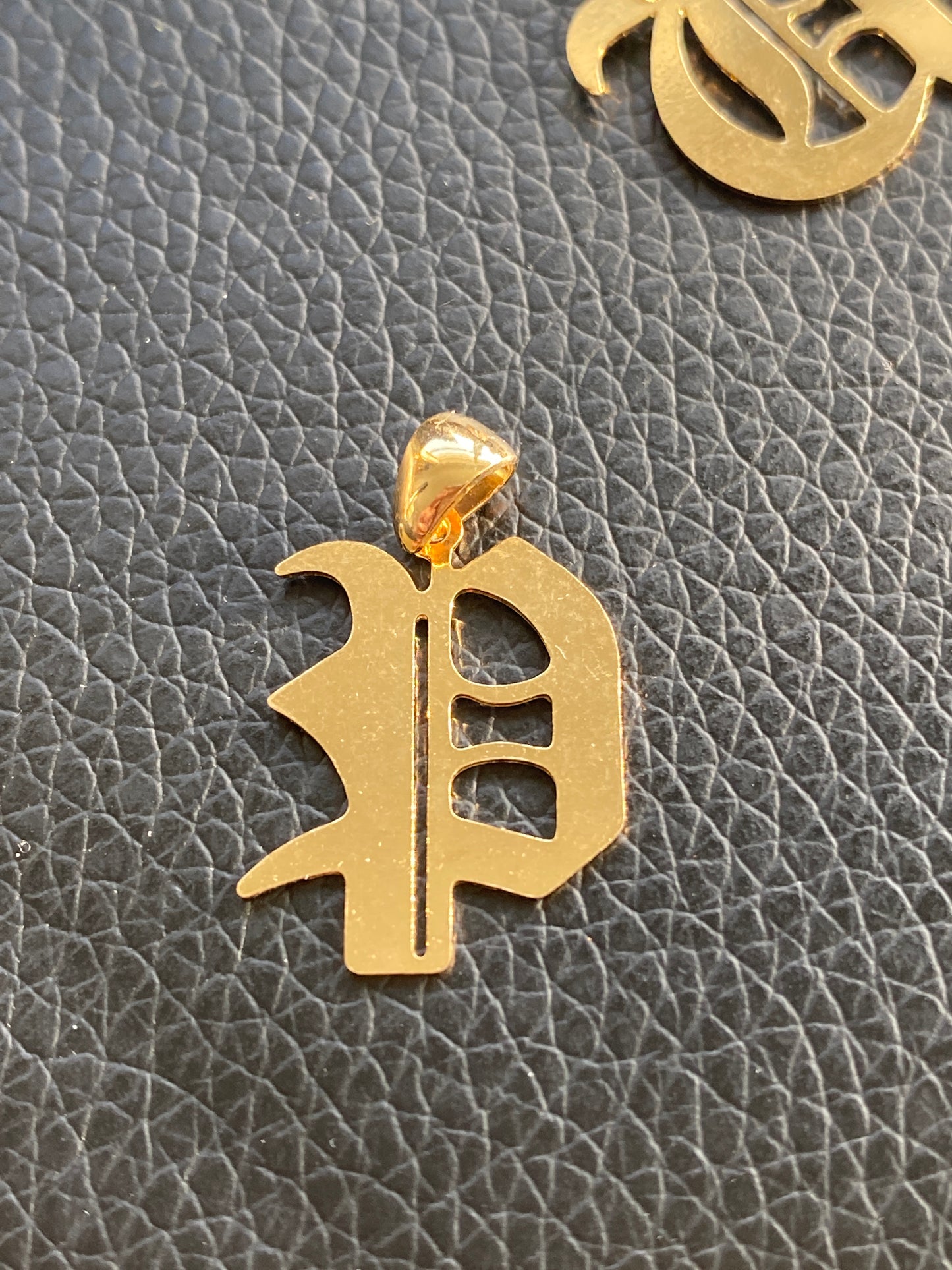 Old English Initials Necklace