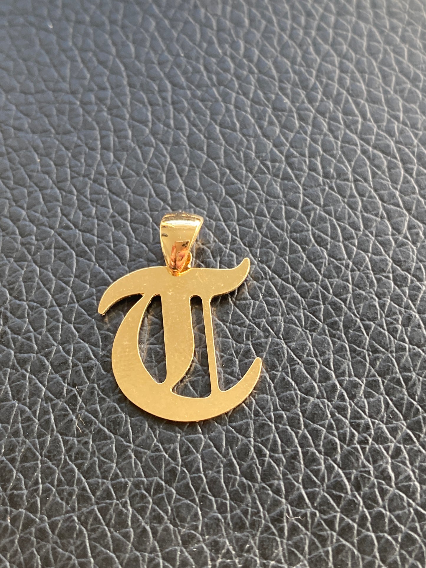 Old English Initials Necklace