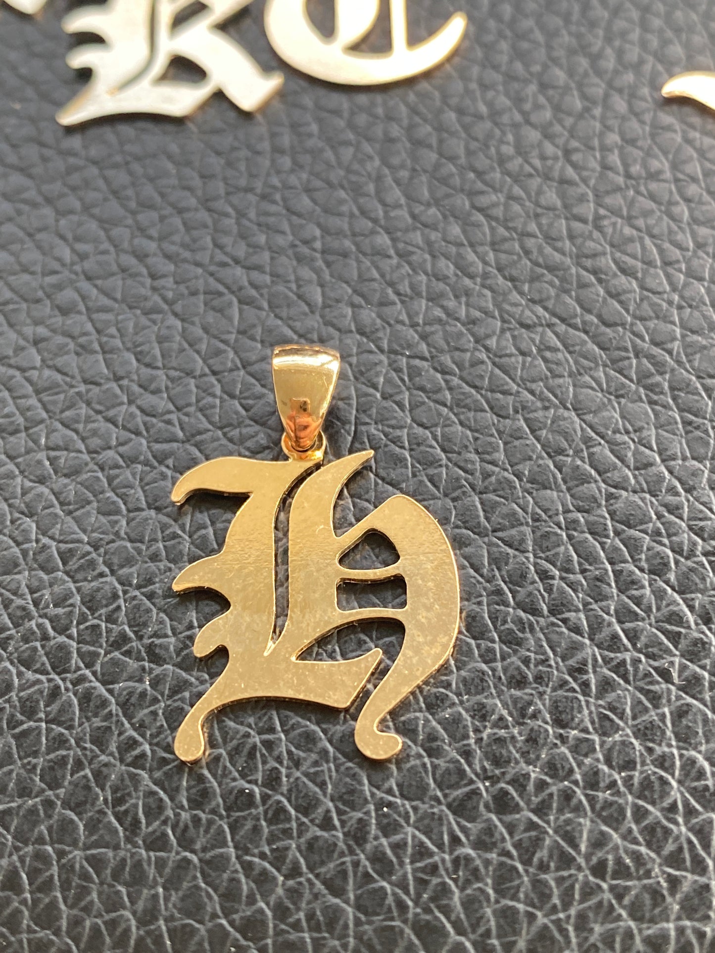 Old English Initials Necklace