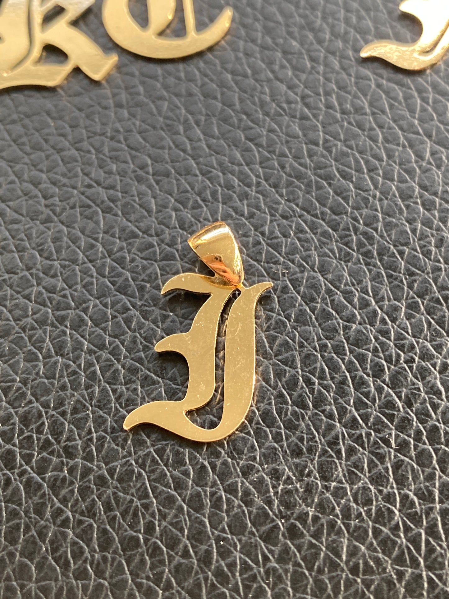 Old English Initials Necklace