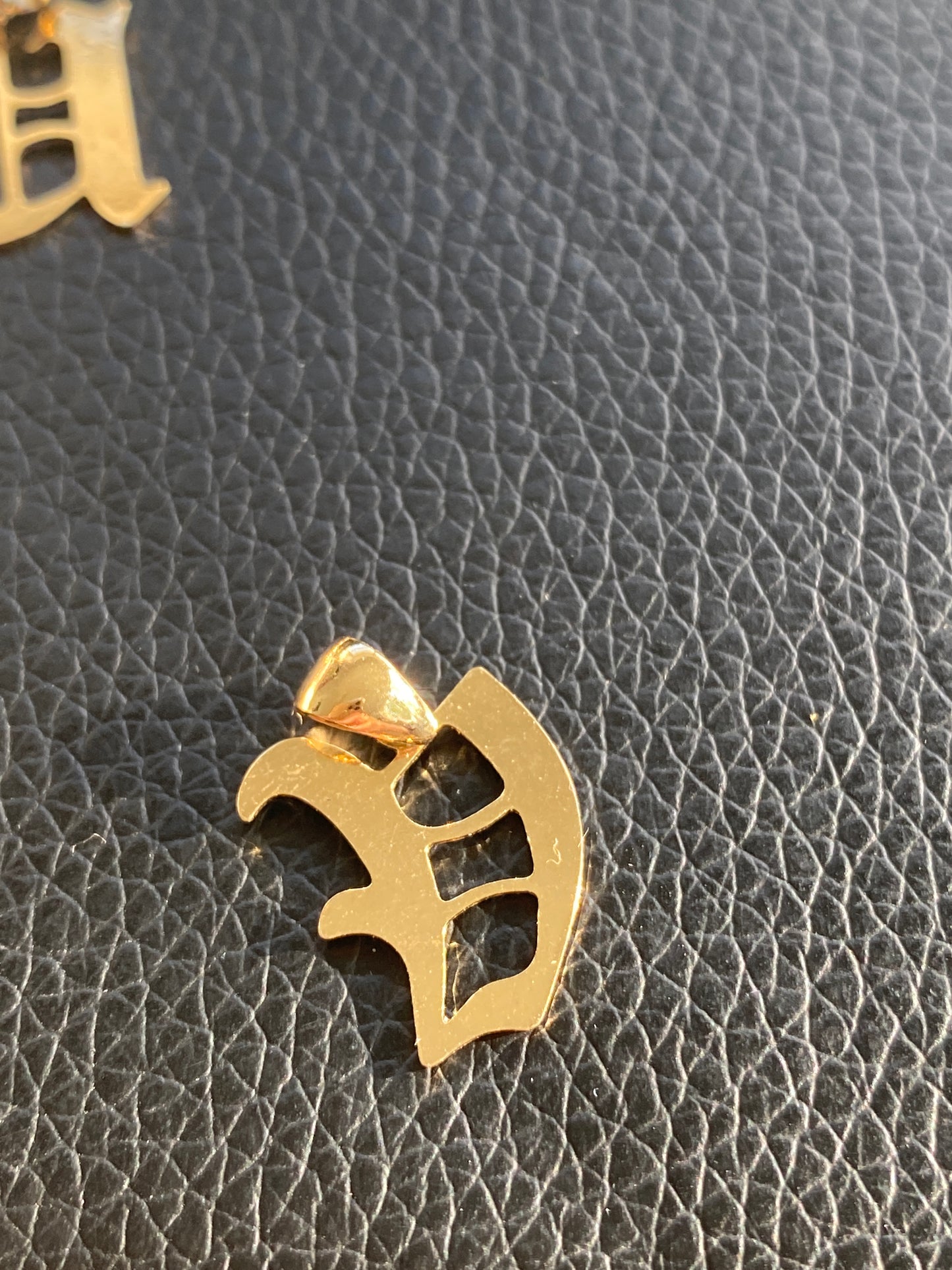 Old English Initials Necklace