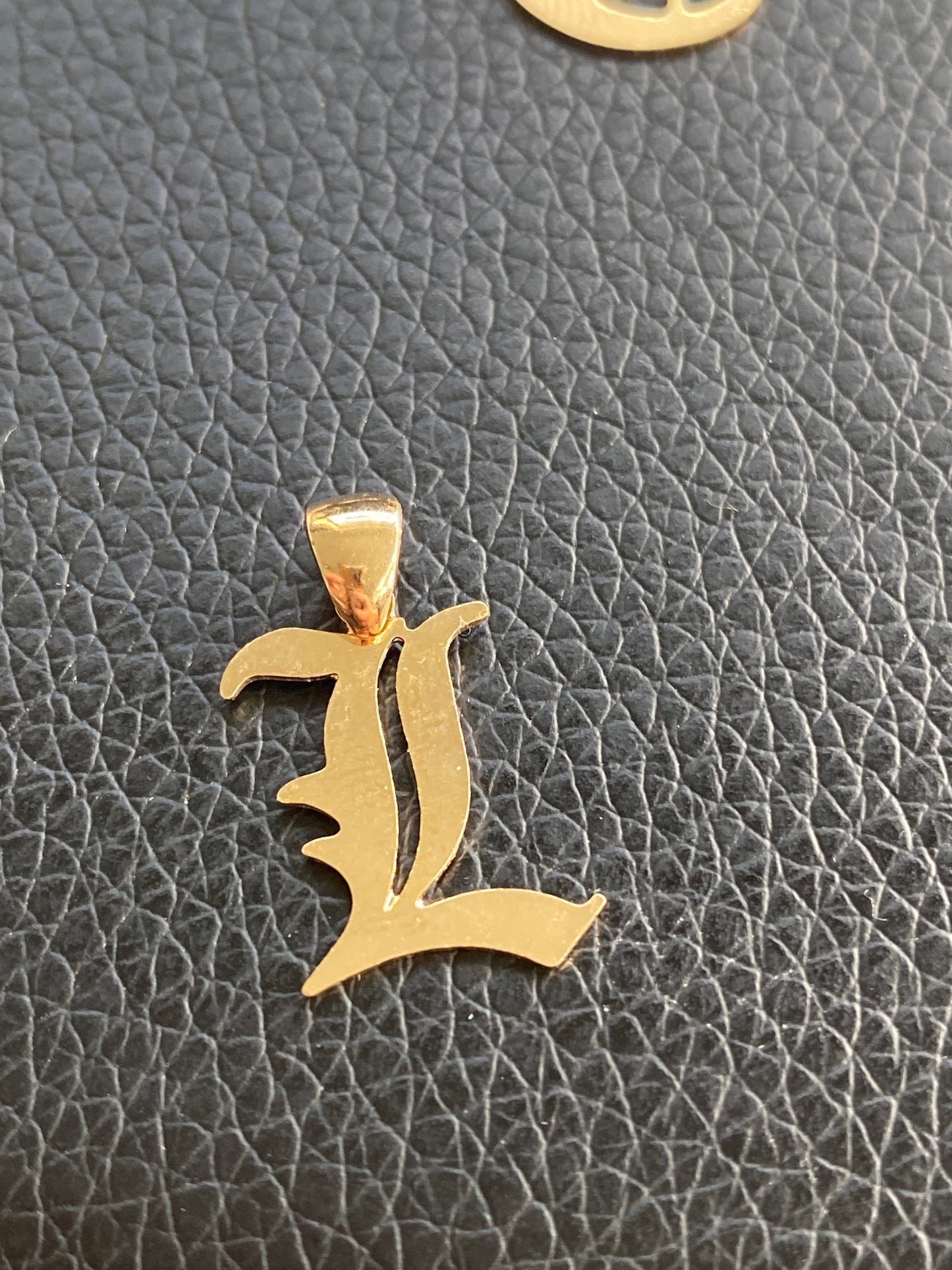 Old English Initials Necklace