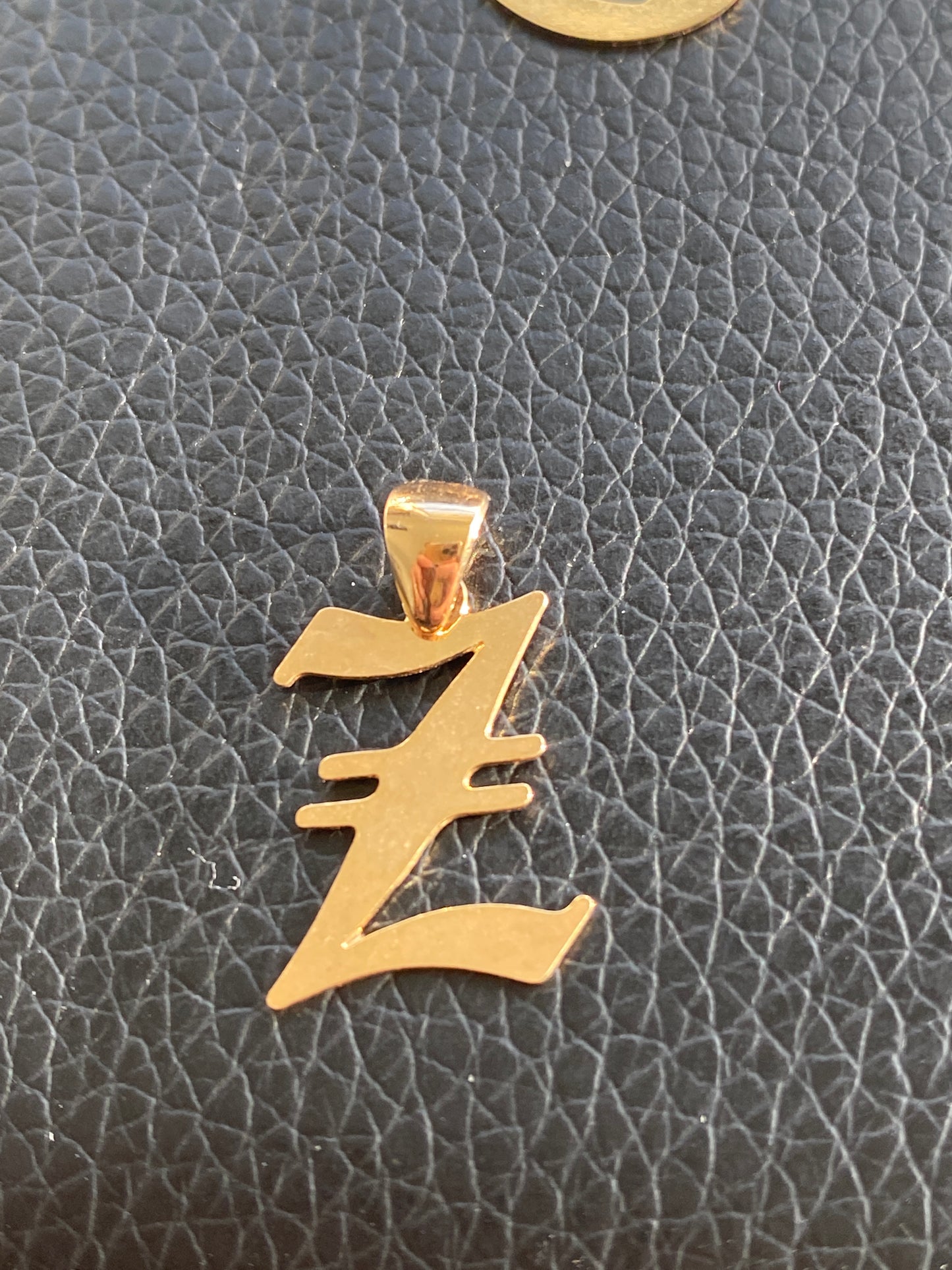 Old English Initials Necklace
