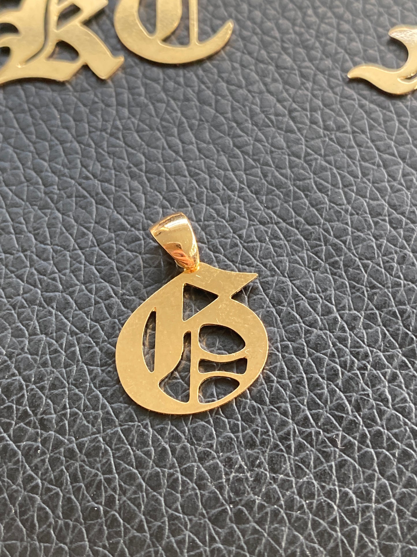 Old English Initials Necklace