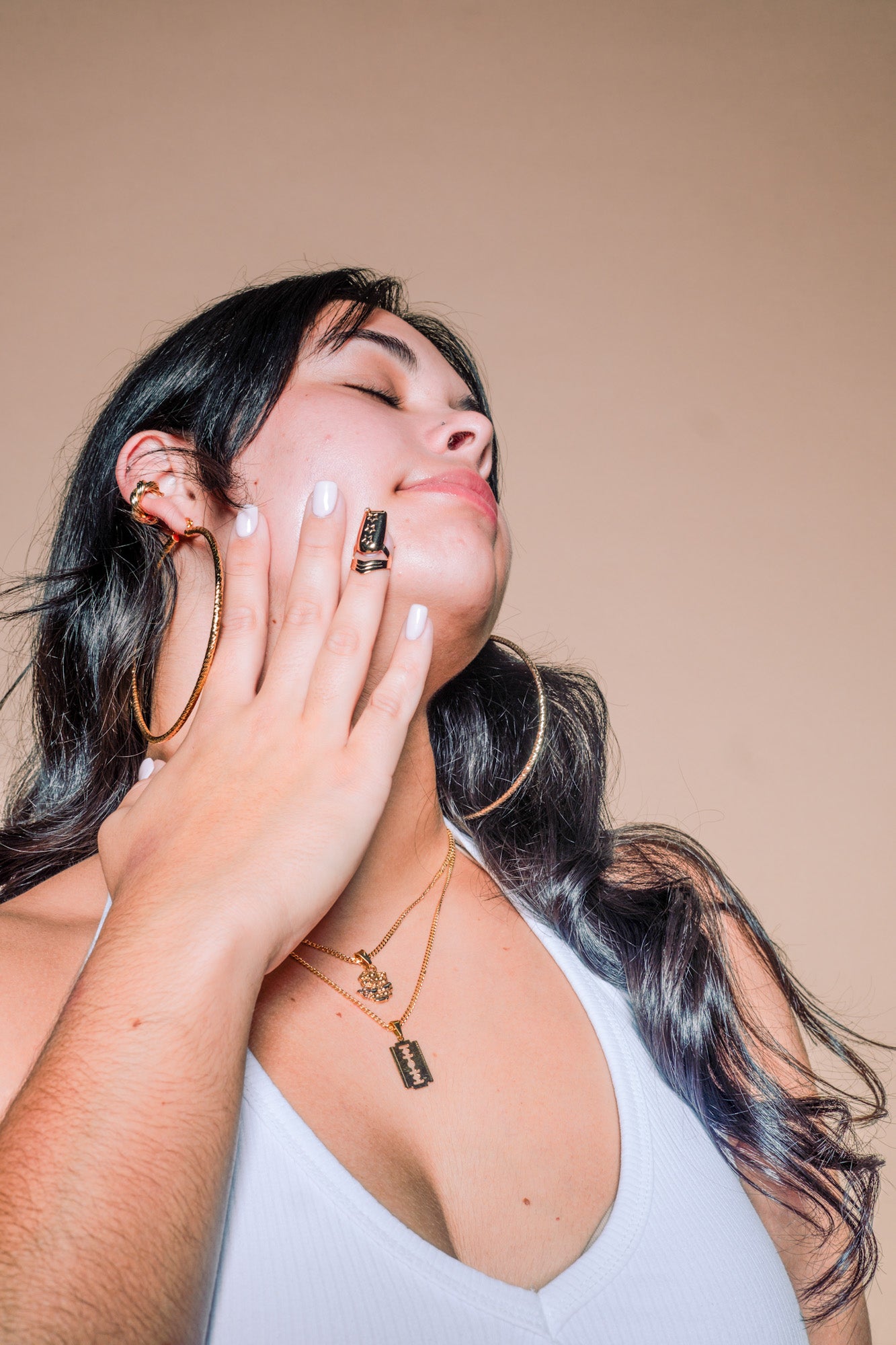 Diamond Cut X-large Hoop Earrings