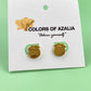 Orange Stud Earrings