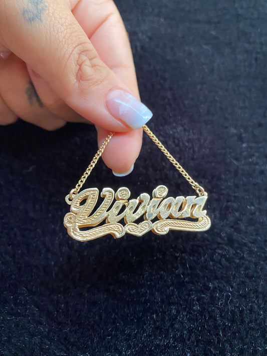 Double Nameplate Necklace