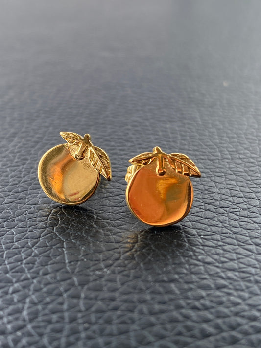 Orange Stud Earrings